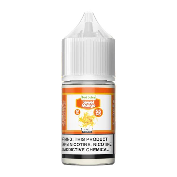 Jewel Mango vape juice bottle on a white background