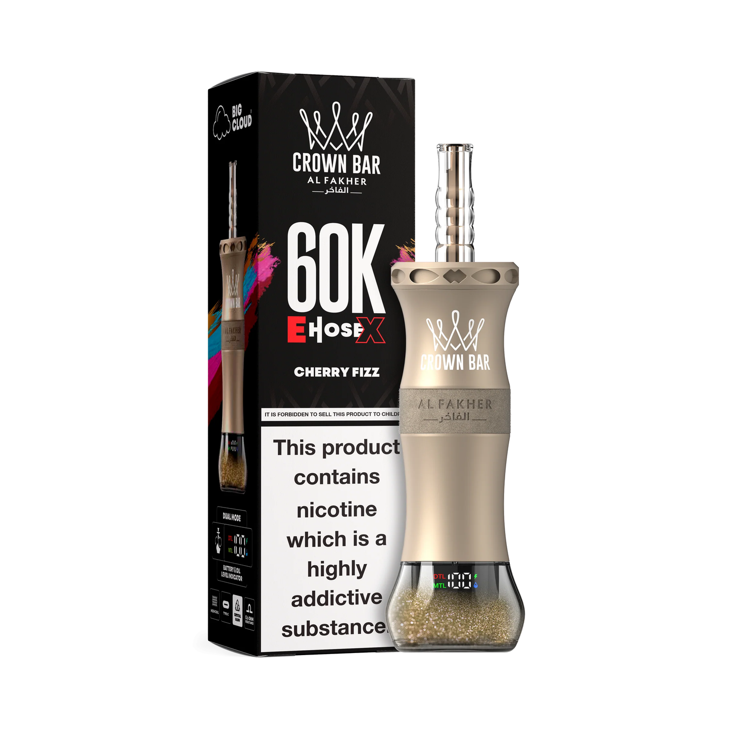 Cherry Fizz Al Fakher Crown Bar Vape 60K