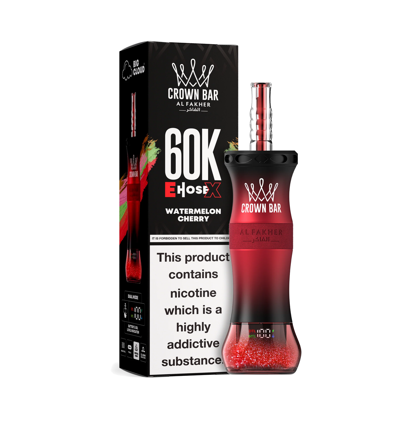 Watermelon Cherry Al Fakher Crown Bar Vape 60K