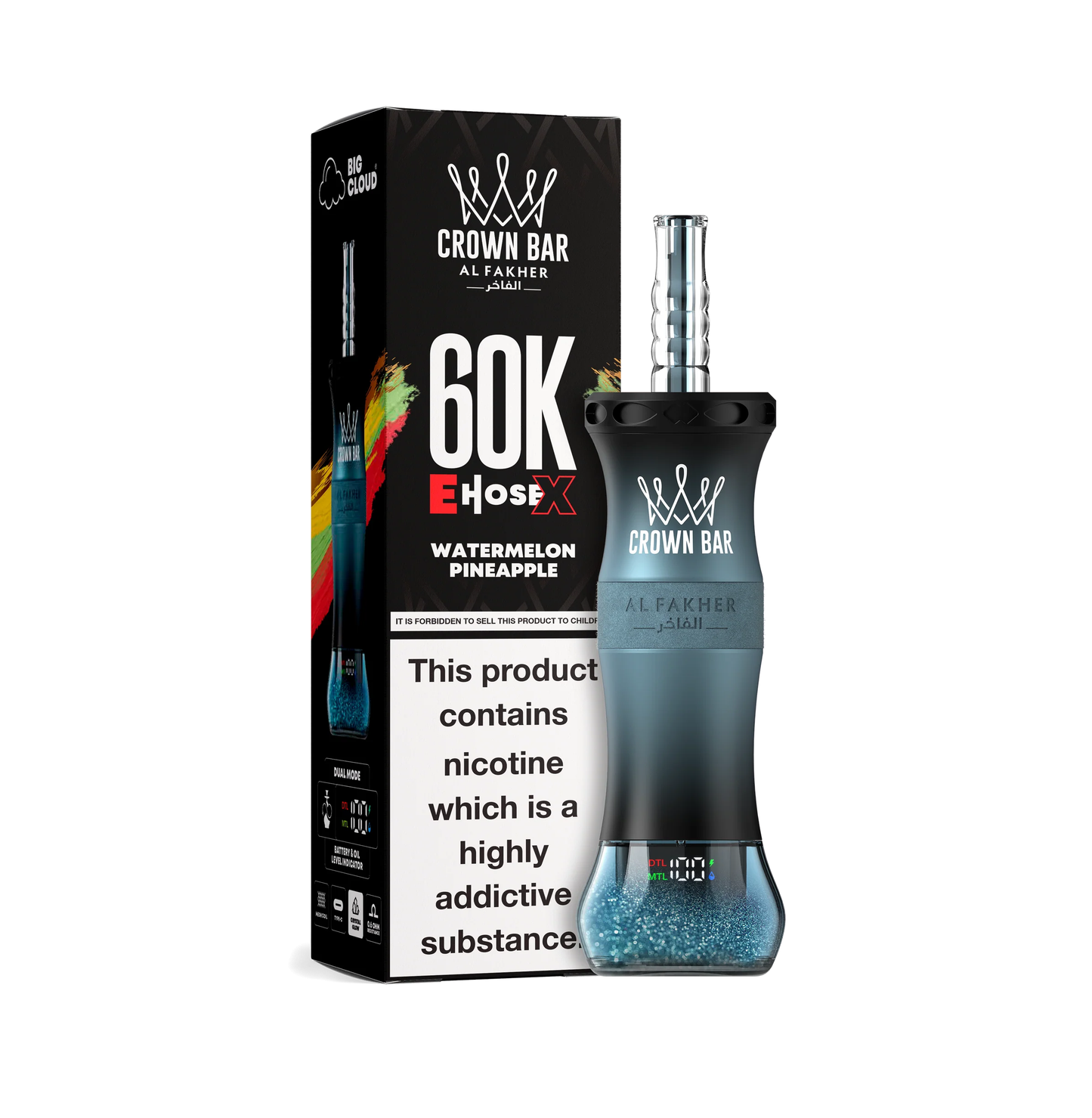 Watermelon Pineapple Al Fakher Crown Bar Vape 60K