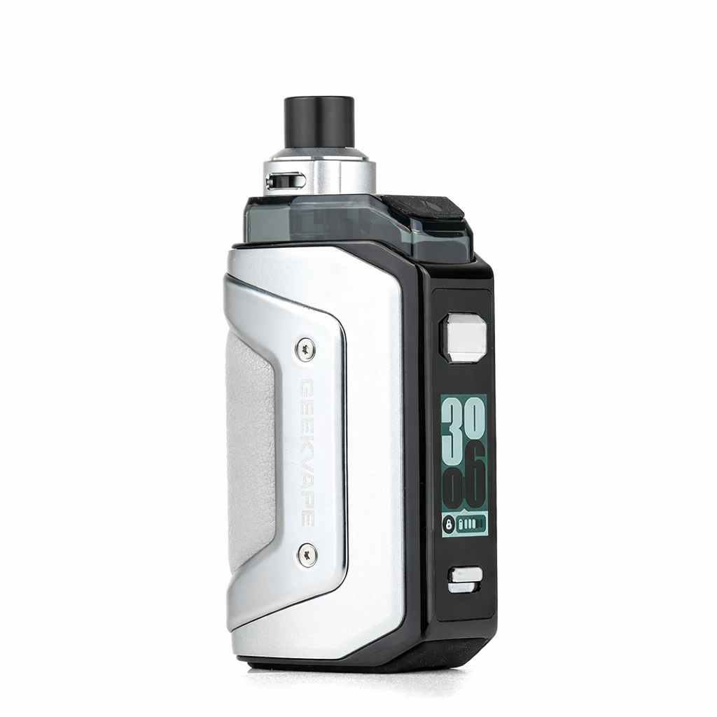 Electronic device with digital display on a white background