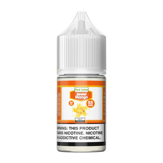 Jewel Mango vape juice bottle on a white background