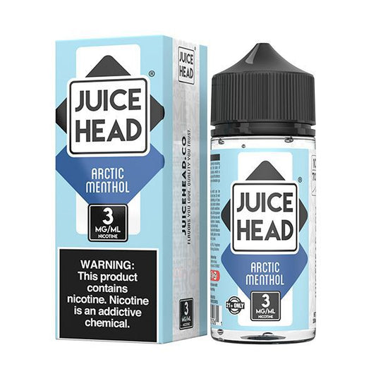 Juice Head Arctic Menthol vape juice bottle and packaging on a white background