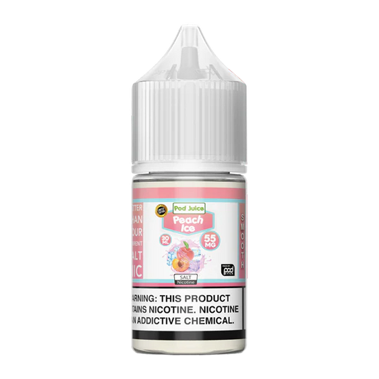Pep Juice Peach Ice vape juice bottle on a white background