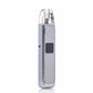Silver vape device on a white background