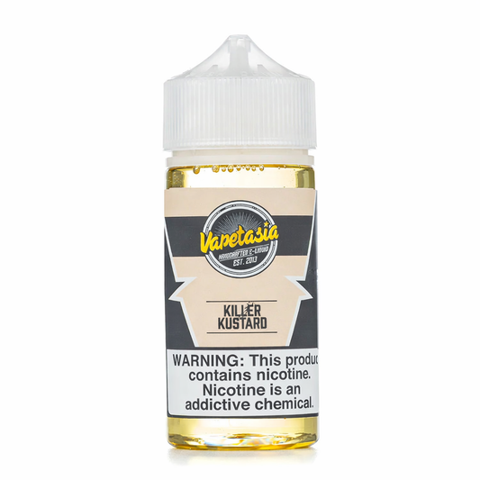 Vape juice bottle with 'Vanetasia' branding on a white background