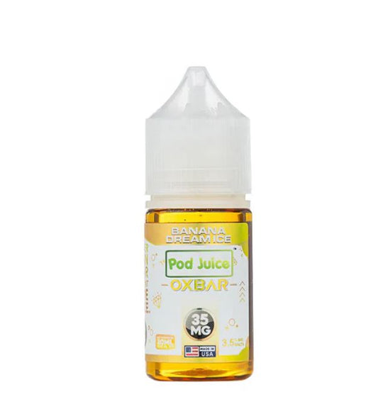 Pod Juice Oxbar vape juice bottle on a white background