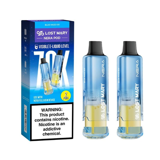 BLUE RAZZ ICE LOST MARY NERA FULLVIEW 70K DISPOSABLE PODS