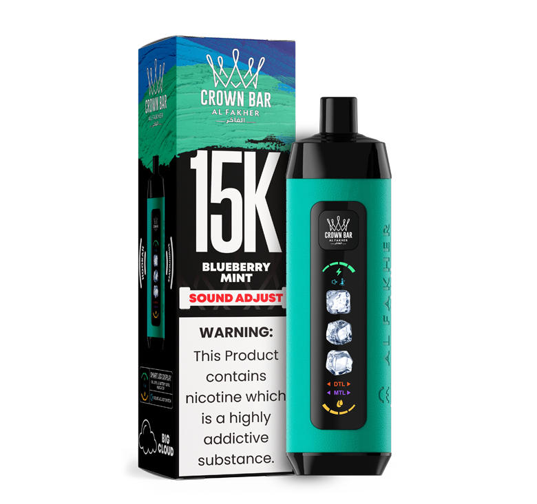 Blueberry Mint Al Fakher Crown Bar Ice Adjust 15k