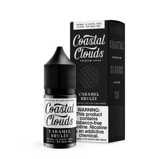 Coastal Clouds Strawberry Ice vape juice bottle and packaging on a white background