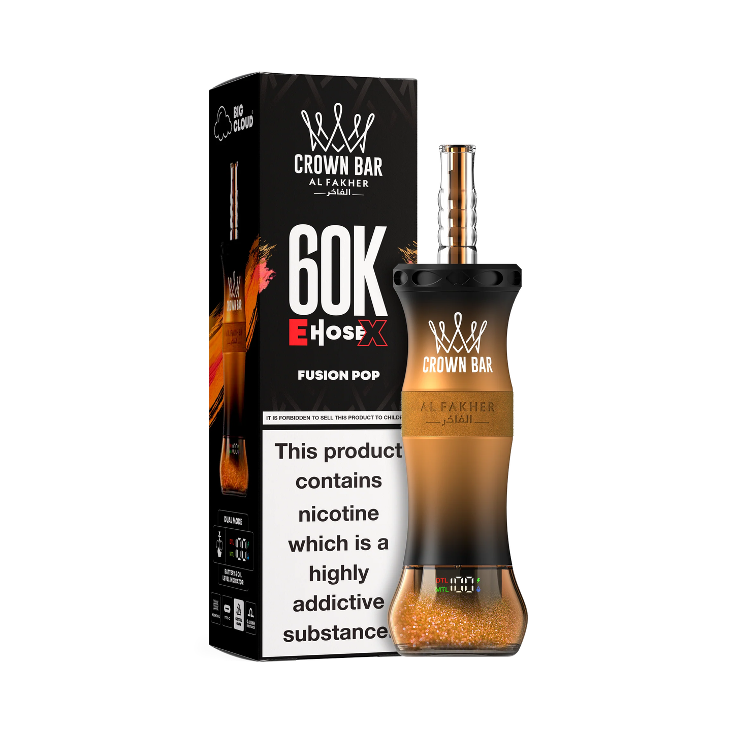 Fusion Pop Al Fakher Crown Bar Vape 60K