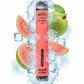 Pink vape pen with branding on a white background