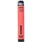 Pink vape pen with branding on a white background