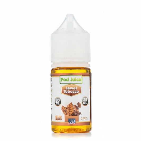 Pod Juice Jewel Tobacco e-liquid bottle on a white background